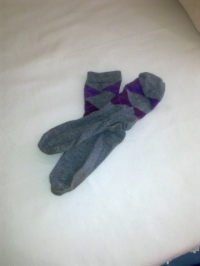 Schmutzige, getragene Socken